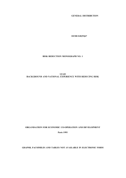 Lead: Background and National Experience with