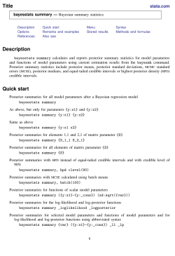 bayesstats summary