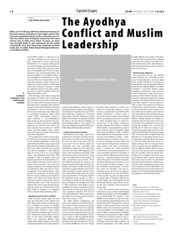 The Ayodhya Conflict and Muslim L e a d e r s h i p