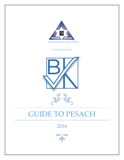 guide to pesach - Young Israel of Greater Buffalo