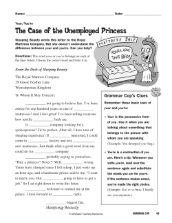 The Case of the Unemployed Princess