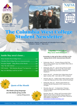 Quote of the Month Inside May 2012`s Issue…