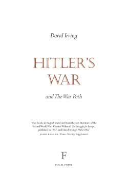 Hitler`s War - David Irving`s Website