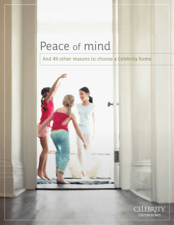 Peace of mind - Celebrity Custom Homes