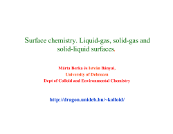 Surface chemistry. Liquid-gas surfaces