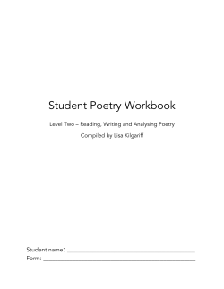 Student Poetry Workbook