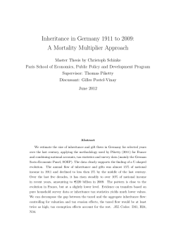 Inheritance in Germany 1911 to 2009: A Mortality