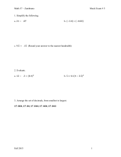 Mock Exam 5 - El Camino College