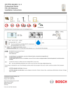 ISP-PPR1-WA16KV, G, H Professional Series PIR LSN Detectors