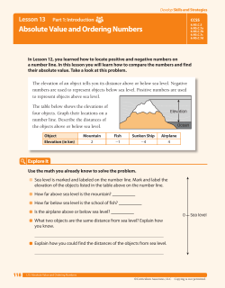 Absolute Value and Ordering Numbers