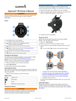 Approach&reg; S6 Owner`s Manual