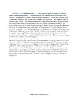 Guidelines on using homework in highly critical and