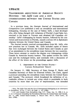 Transborder Abductions by American Bounty Hunters