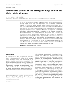 Antioxidant systems in the pathogenic fungi of man and their role in