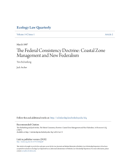 The Federal Consistency Doctrine