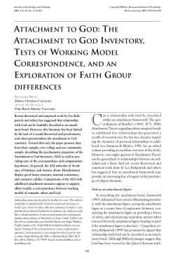 ATTACHMENT TO GOD: THE-ATTACHMENT TO GOD INVENTORY