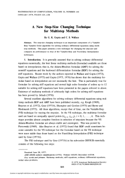 A New Step-Size Changing Technique for Multistep Methods