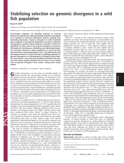 Stabilizing selection on genomic divergence in a wild fish