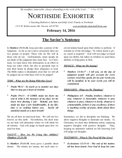 The Saviors Sentence.pages - Northside Church of Christ