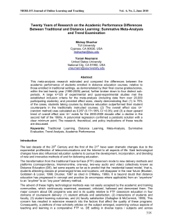318 Twenty Years of Research on the Academic Performance