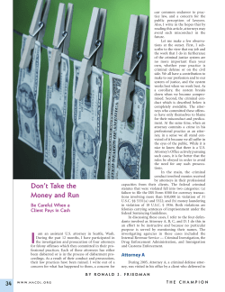 Don`t Take the Money and Run