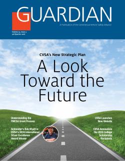CVSA`s New Strategic Plan - Commercial Vehicle Safety Alliance