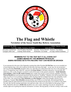 The Flag and Whistle - Soccer South Bay Referee Association