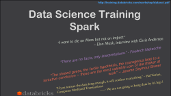 Data Science Training Spark