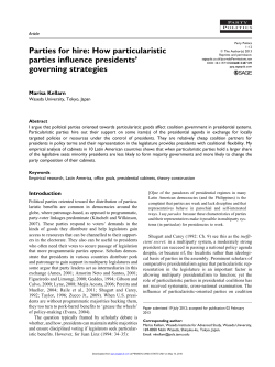 Parties for hire: How particularistic parties influence