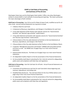 GAAP vs Cash Basis of Accounting and