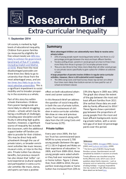 Extra-curricular Inequalities