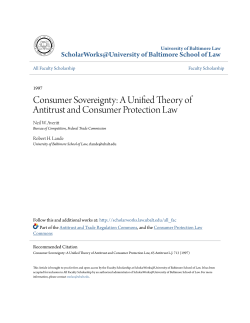 Consumer Sovereignty: A Unified Theory of Antitrust