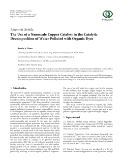 The Use of a Nanoscale Copper Catalyst in the Catalytic