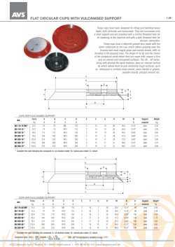 flat circular cups with vulcanised support
