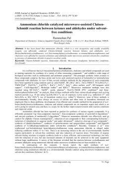 Ammonium chloride catalyzed microwave-assisted Claisen