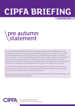 pre autumn statement