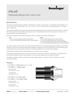 PR-HF Specifications Sheet