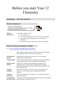 Chemistry Pretest