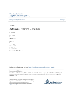 Between Two Fern Genomes - DigitalCommons@USU