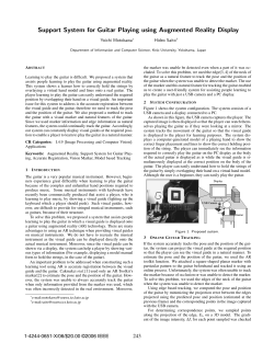 Support System for Guitar Playing using Augmented Reality Display
