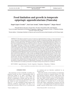 Food limitation and growth in temperate epipelagic