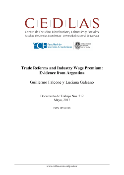 Trade Reforms and Industry Wage Premium: Evidence from Argentina