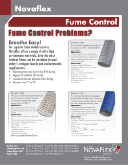 Novaflex Fume Control Fume Control Problems?