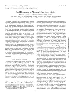 Acid Resistance in Mycobacterium tuberculosis