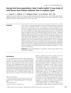 Saving feral horse populations: does it really matter? A case