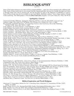 bibliography - Does God Exist?