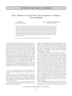 Naıve Theories of Causal Force and Compression of Elapsed Time