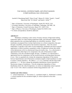 Line tensions, correlation lengths, and critical exponents in lipid