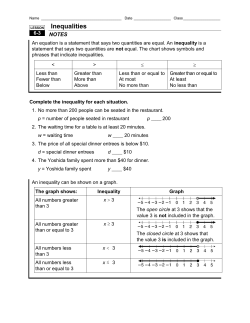Inequalities
