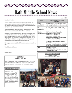 Bath Middle School News